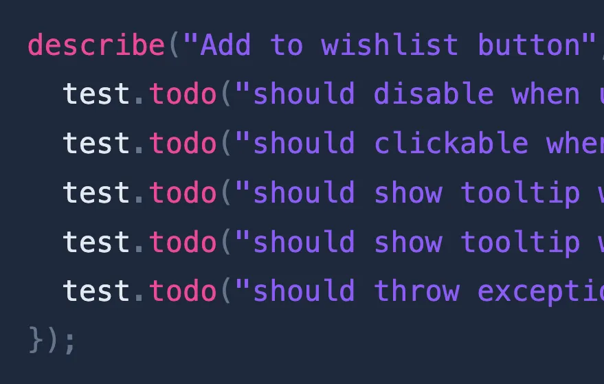 test.todo() in Jest