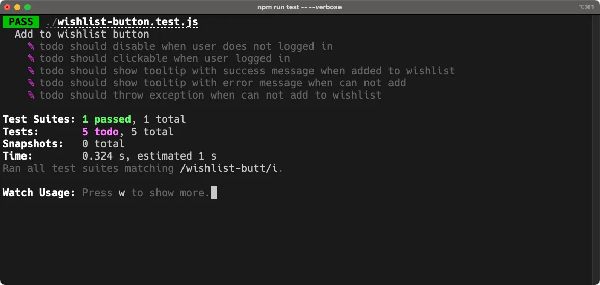 when using todo