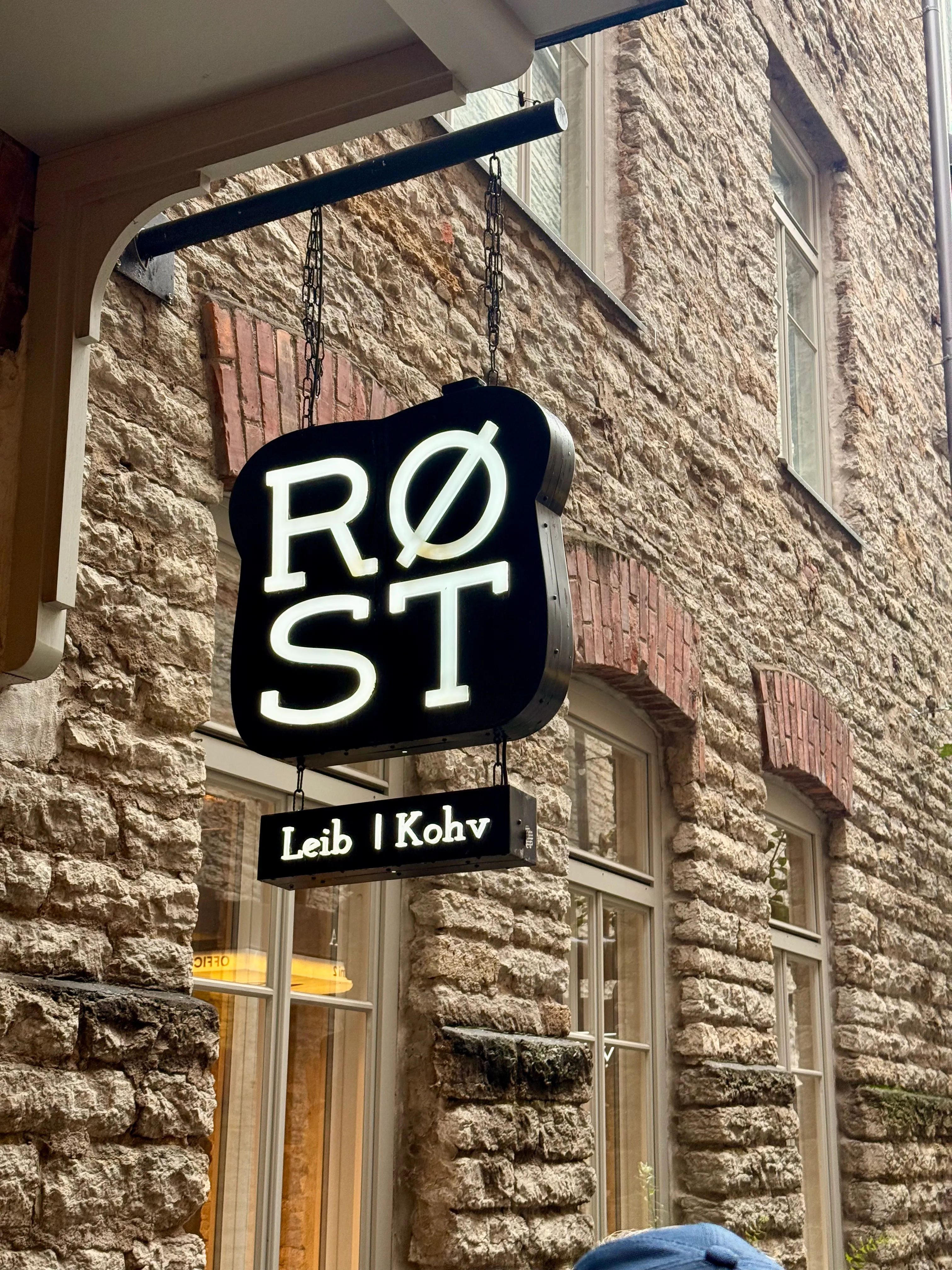 RØST Bakery's sign in Tallinn Old Town